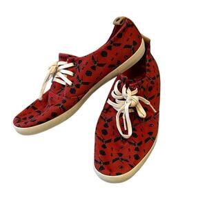 Cantao Vibrant Red Sneakers with White Laces 8.5